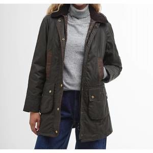 NEW BARBOUR bower wax jacket in olive, Size 4